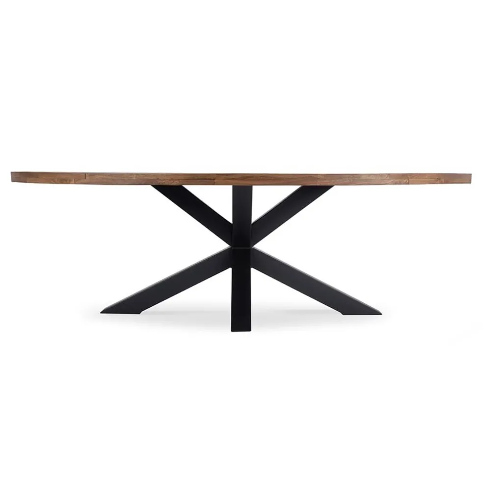 Store Straluma Robuuste eettafel ovaal 240 cm mangohout