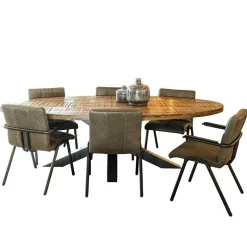 Store Straluma Robuuste eettafel ovaal 240 cm mangohout