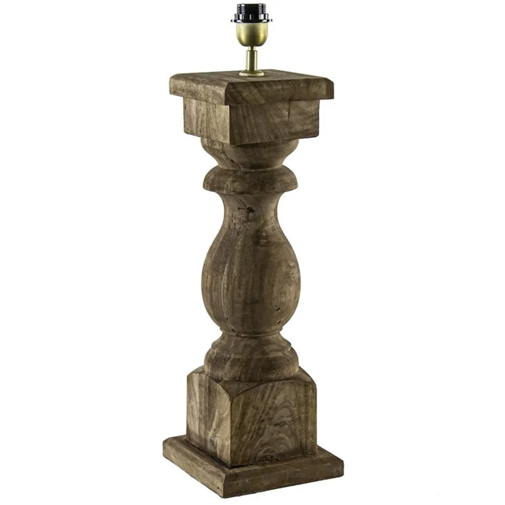 New Straluma Robuuste lampvoet Cadore massief hout met brons