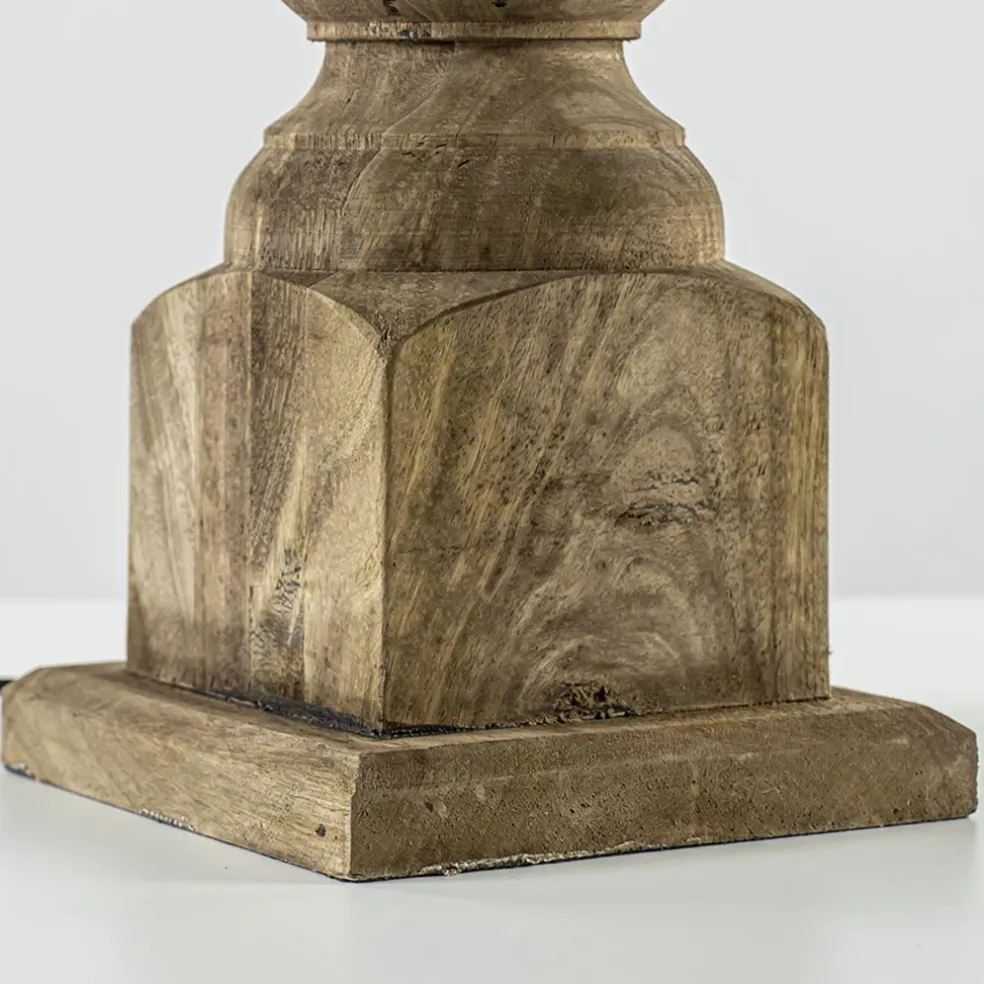 New Straluma Robuuste lampvoet Cadore massief hout met brons