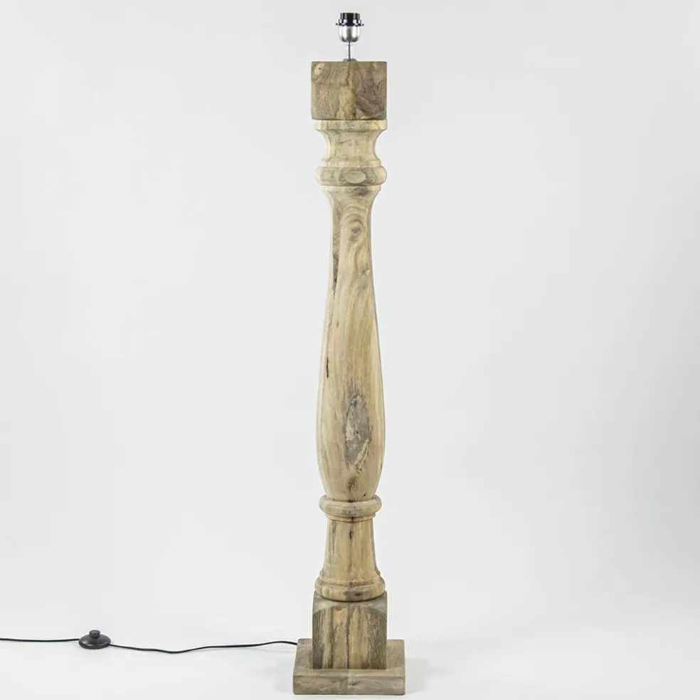 Clearance Straluma Robuuste lampvoet Robbia hout exclusief kap
