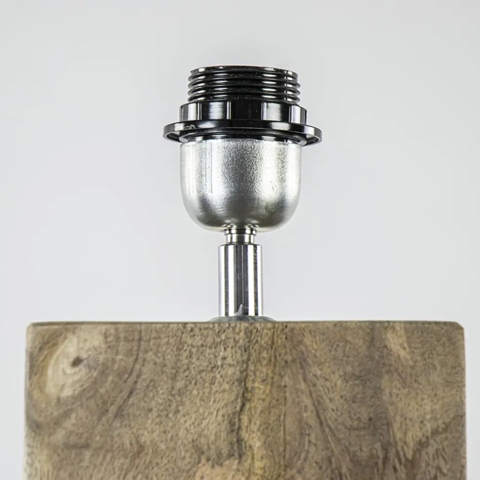 Clearance Straluma Robuuste lampvoet Robbia hout exclusief kap