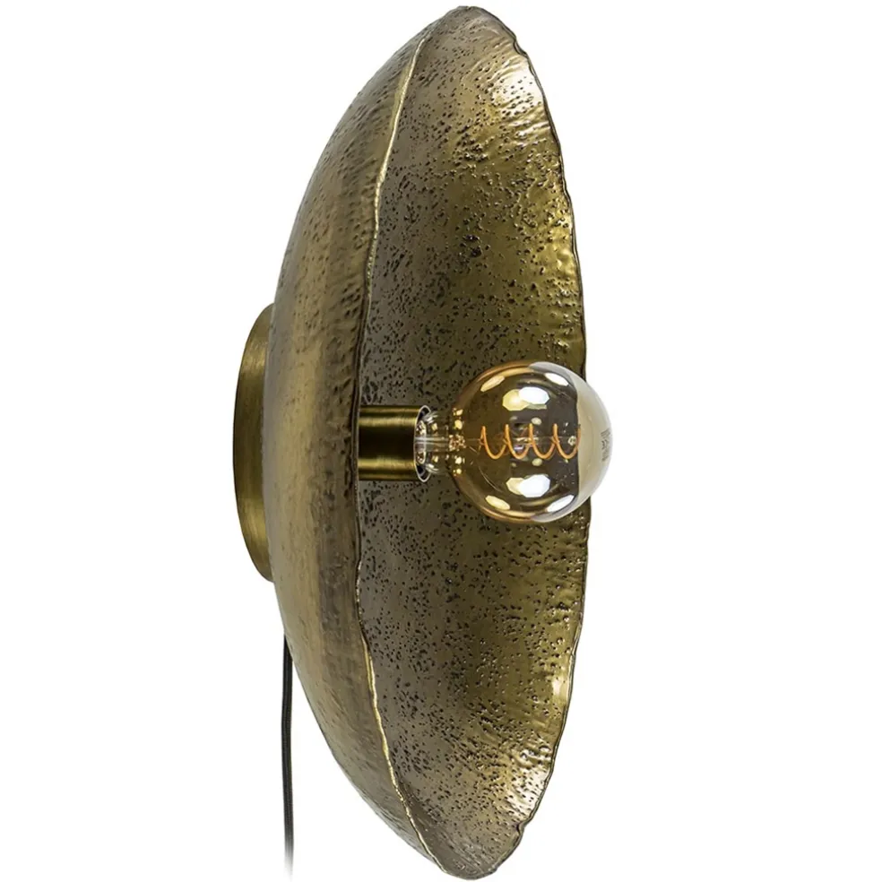 Sale Straluma Robuuste wandlamp Neva rond 50 cm antiek brons