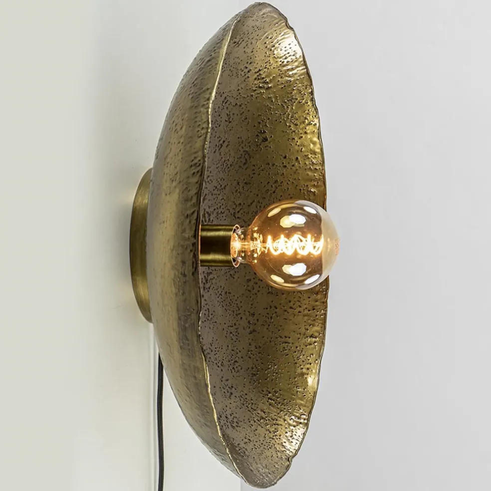 Sale Straluma Robuuste wandlamp Neva rond 50 cm antiek brons