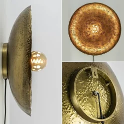 Sale Straluma Robuuste wandlamp Neva rond 50 cm antiek brons