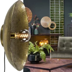 Sale Straluma Robuuste wandlamp Neva rond 50 cm antiek brons