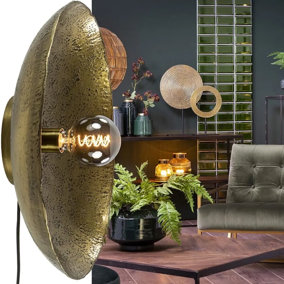Sale Straluma Robuuste wandlamp Neva rond 50 cm antiek brons