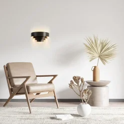 Flash Sale Straluma Robuuste wandlamp zwarte ringen