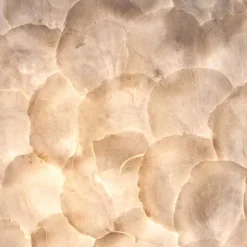Sale Straluma Romantische hanglamp bol creme schelp