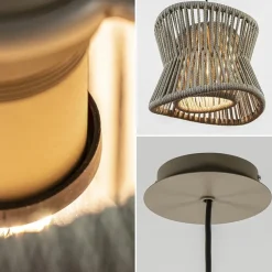 Hot Straluma Ronde buiten hanglamp donker beige IP44
