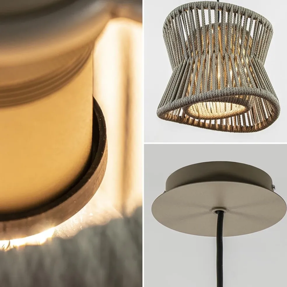 Hot Straluma Ronde buiten hanglamp donker beige IP44