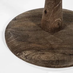 Clearance Straluma Ronde eetkamertafel bruin glas met mango houten poot