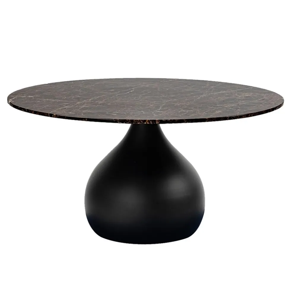 Online Straluma Ronde eetkamertafel bruin marmer Ø120 cm