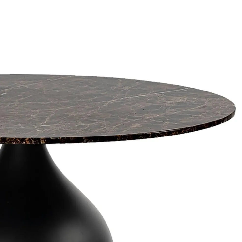 Online Straluma Ronde eetkamertafel bruin marmer Ø120 cm