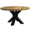 Store Straluma Ronde eettafel mangohout met zwarte poot Ø130 cm