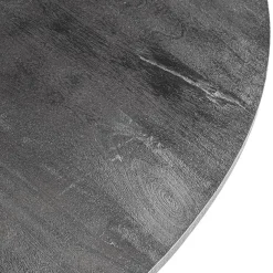 Fashion Straluma Ronde eettafel zwart mangohout met zwarte poot