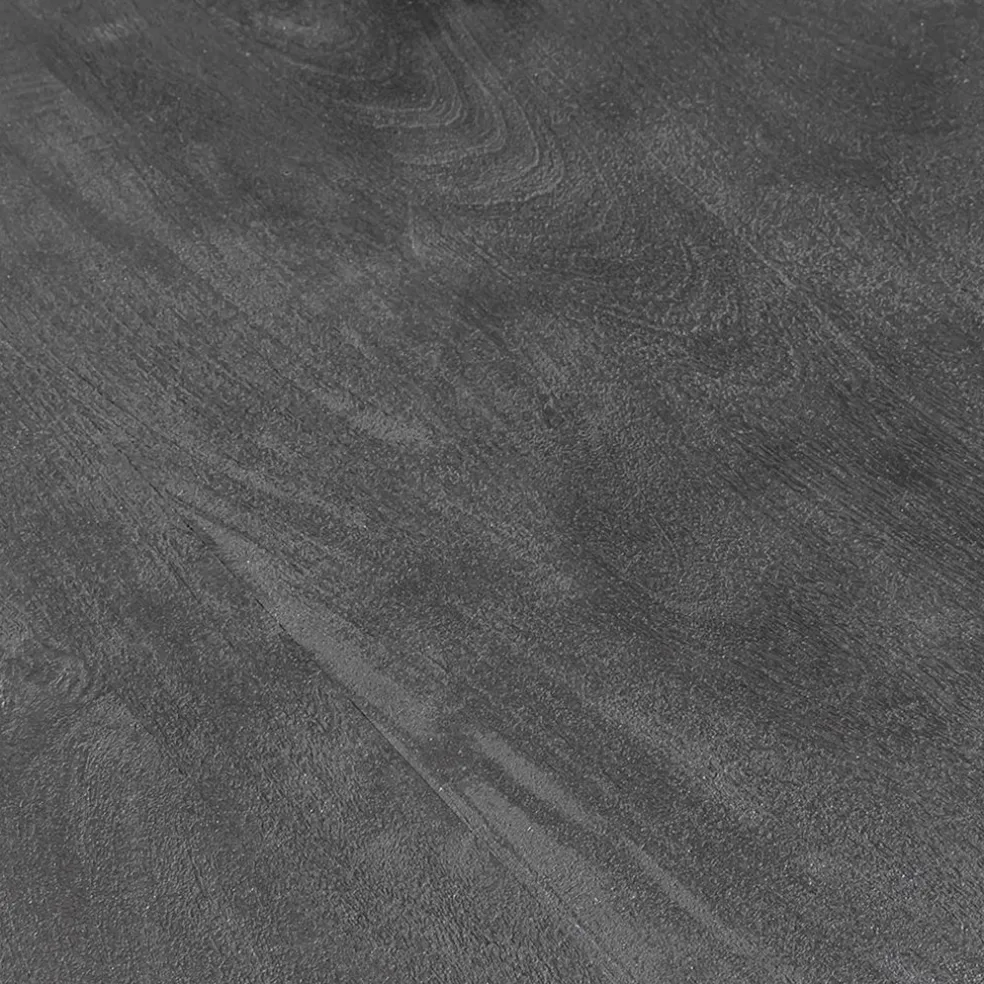 Fashion Straluma Ronde eettafel zwart mangohout met zwarte poot