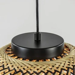 Store Straluma Ronde hanglamp bamboe naturel met zwart