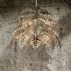 Online Straluma Ronde hanglamp palm ambachtelijk zilver