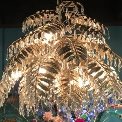 Online Straluma Ronde hanglamp palm ambachtelijk zilver