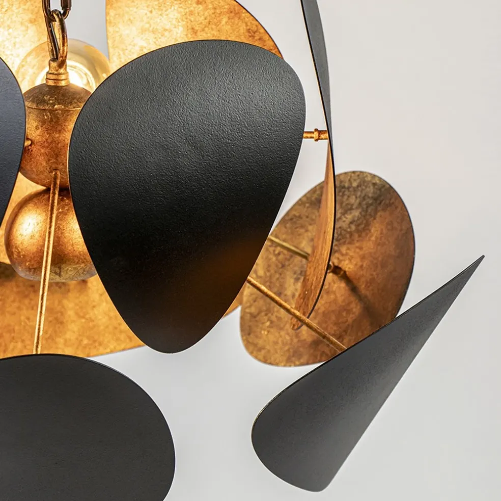 Best Straluma Ronde hanglamp textured black met ambachtelijk brons