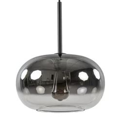 Cheap Straluma Ronde hanglamp zwart met smoke/helder glas gradient