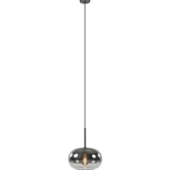 Cheap Straluma Ronde hanglamp zwart met smoke/helder glas gradient