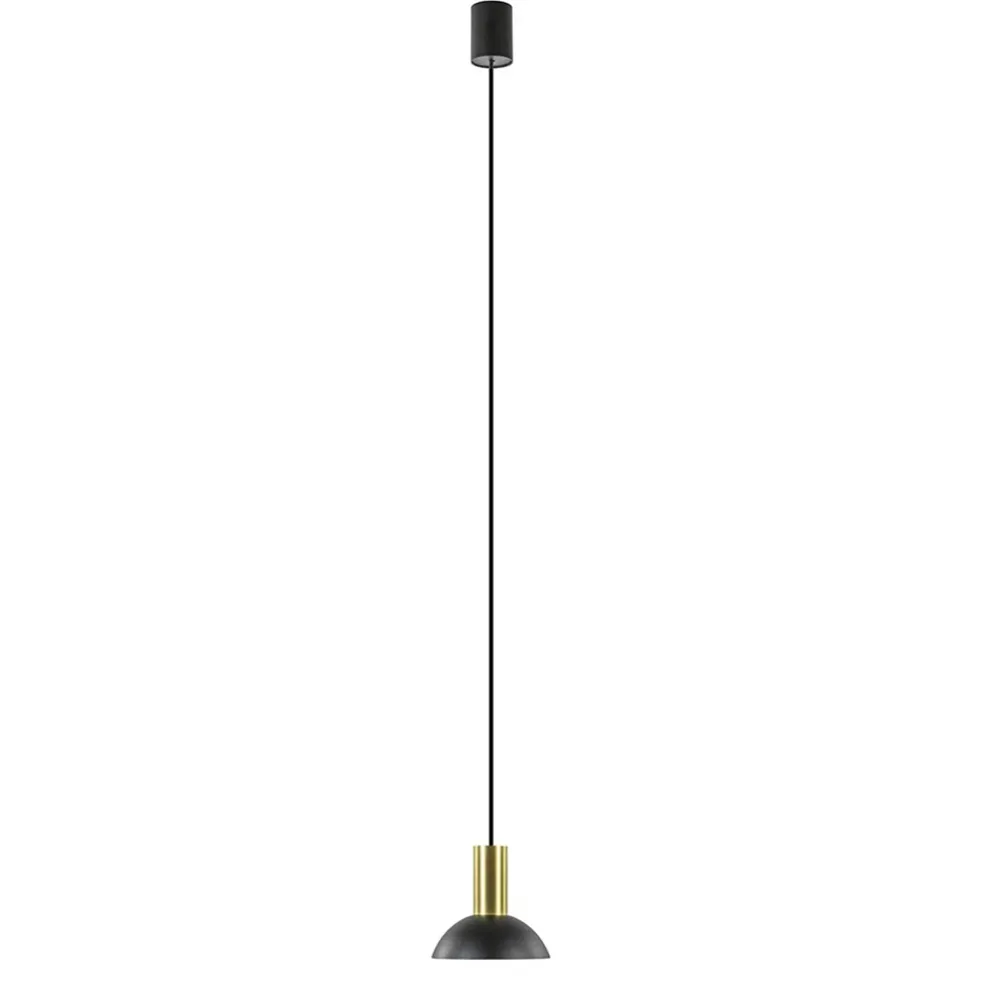 Shop Straluma Ronde hanglamp zwart met brons klein