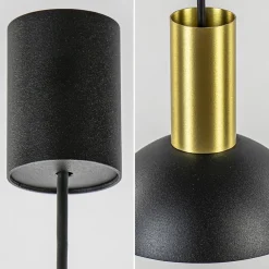 Shop Straluma Ronde hanglamp zwart met brons klein