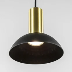 Shop Straluma Ronde hanglamp zwart met brons klein