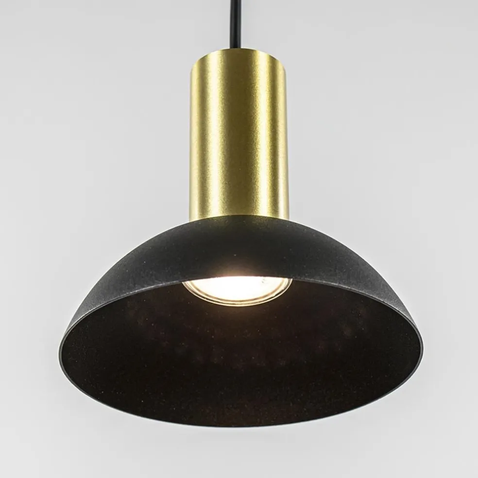 Shop Straluma Ronde hanglamp zwart met brons klein