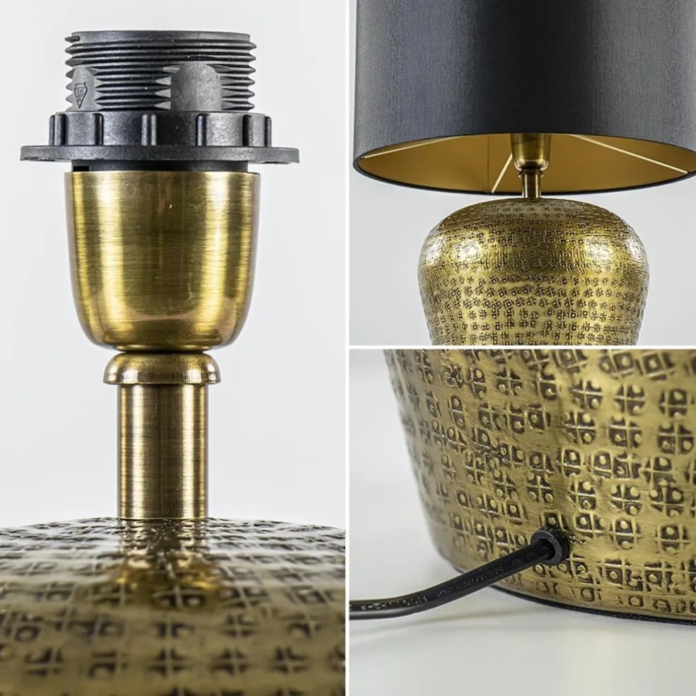 Outlet Straluma Ronde lampvoet Gondia antiek brons exclusief kap
