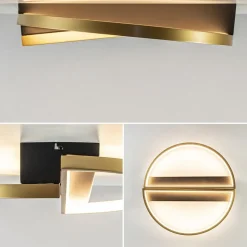 Discount Straluma Ronde LED plafondlamp zwart goud