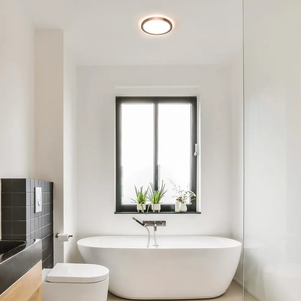 Flash Sale Straluma Ronde LED plafondlamp zwart met 3 licht opties IP44