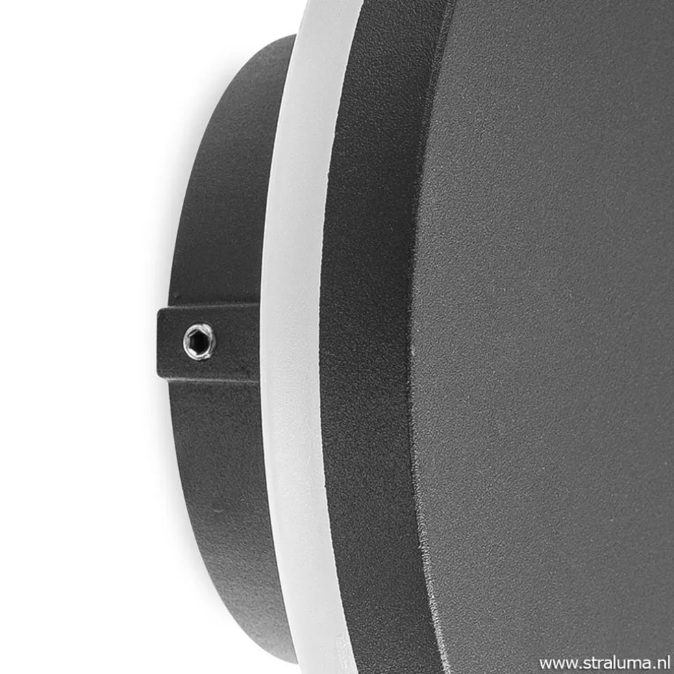 Online Straluma Ronde LED wandlamp tuin antraciet