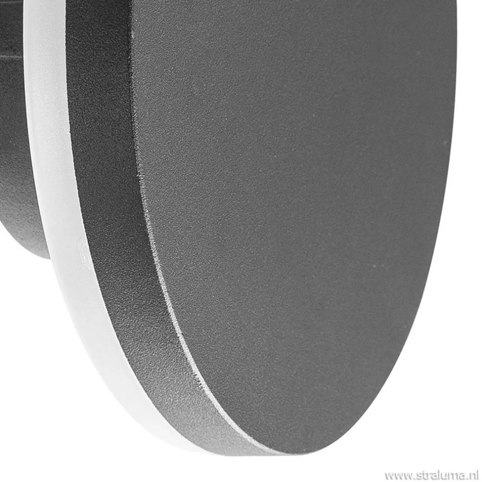 Online Straluma Ronde LED wandlamp tuin antraciet