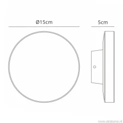 Online Straluma Ronde LED wandlamp tuin antraciet
