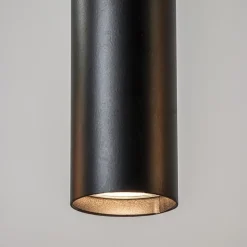 Shop Straluma Ronde 3-lichts hanglamp cilinders mat zwart