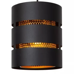 Hot Straluma Ronde 3-lichts hanglamp zwart met goud