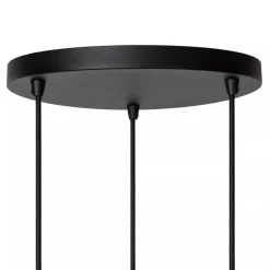 Hot Straluma Ronde 3-lichts hanglamp zwart met goud