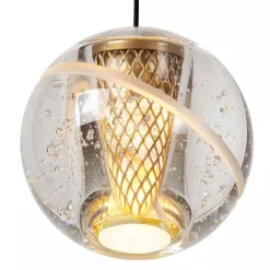 Flash Sale Straluma Ronde 5-lichts LED hanglamp goud met helder glas