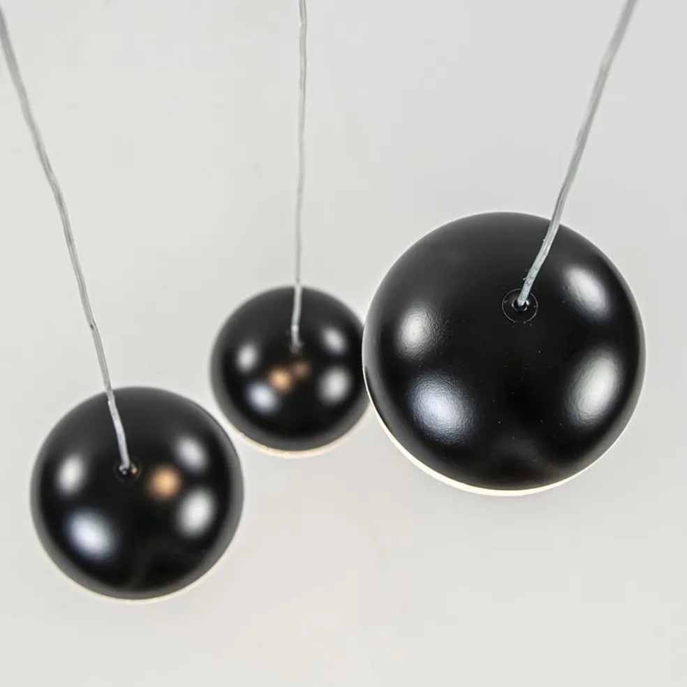 Clearance Straluma Ronde 3-Lichts LED hanglamp met zwarte bollen dimbaar
