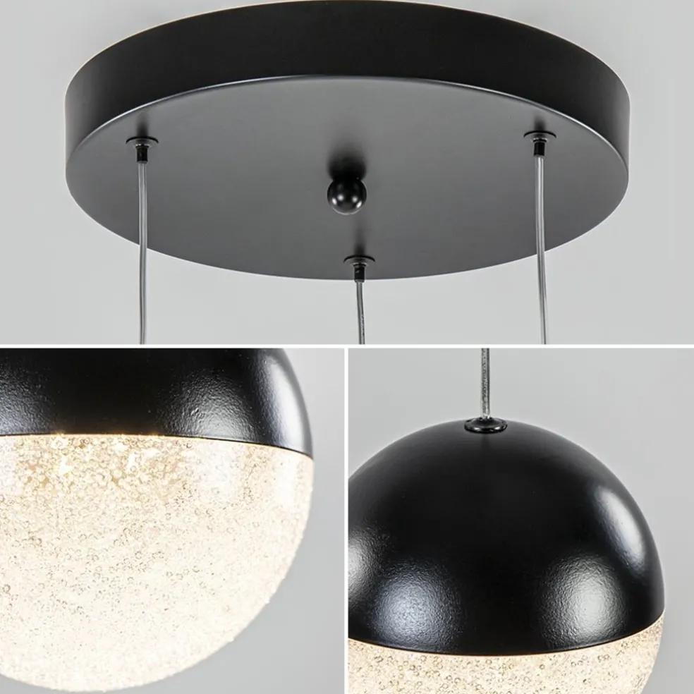 Clearance Straluma Ronde 3-Lichts LED hanglamp met zwarte bollen dimbaar