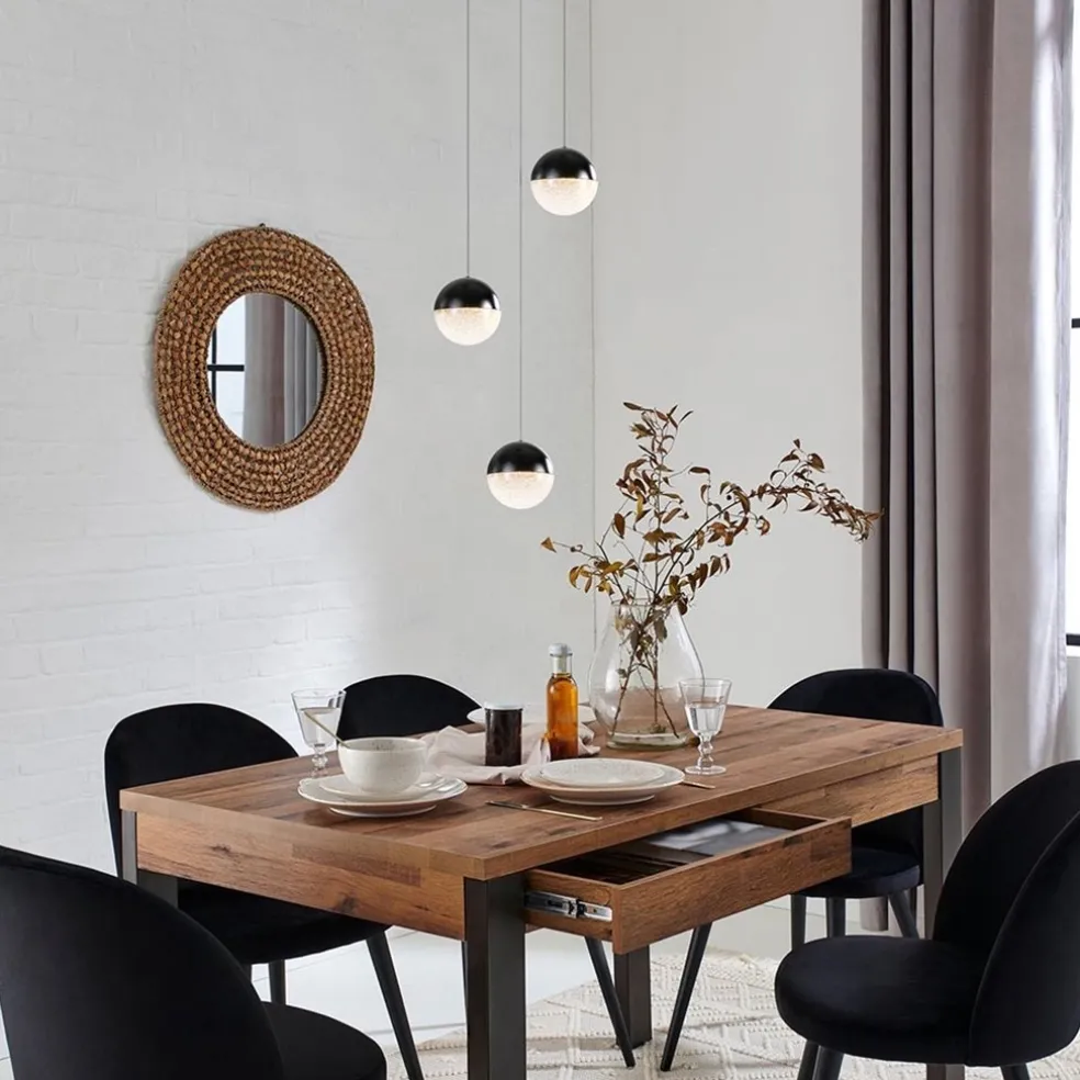 Clearance Straluma Ronde 3-Lichts LED hanglamp met zwarte bollen dimbaar