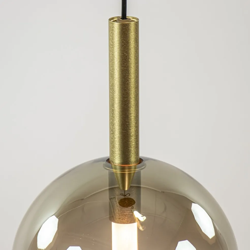 Clearance Straluma Ronde 3-Lichts LED hanglamp met gold fading glas