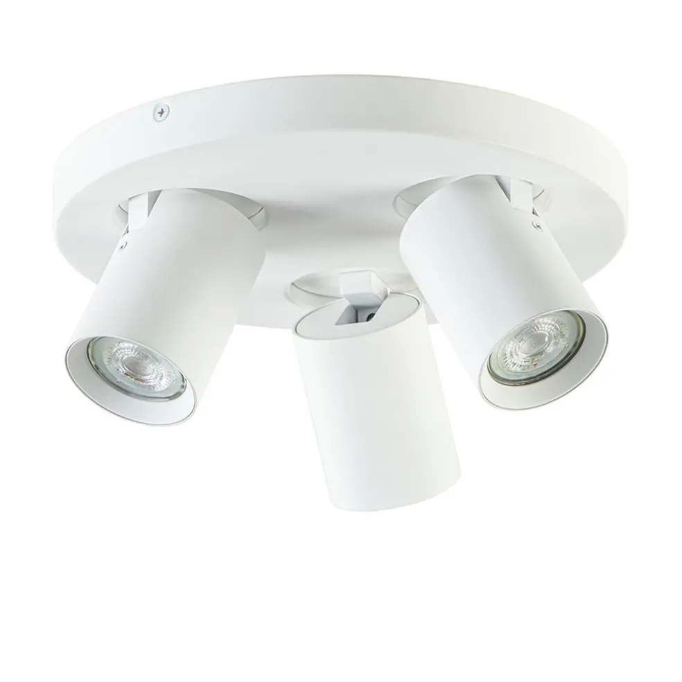 Best Straluma Ronde 3-lichts opbouwspot mat wit