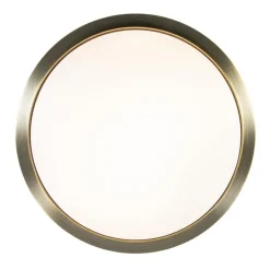 Flash Sale Straluma Ronde plafondlamp brons met wit glazen kap
