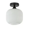Shop Straluma Ronde plafondlamp retro zwart met wit glas
