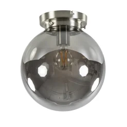 Cheap Straluma Ronde plafondlamp smokey glas met nikkel