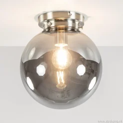 Cheap Straluma Ronde plafondlamp smokey glas met nikkel